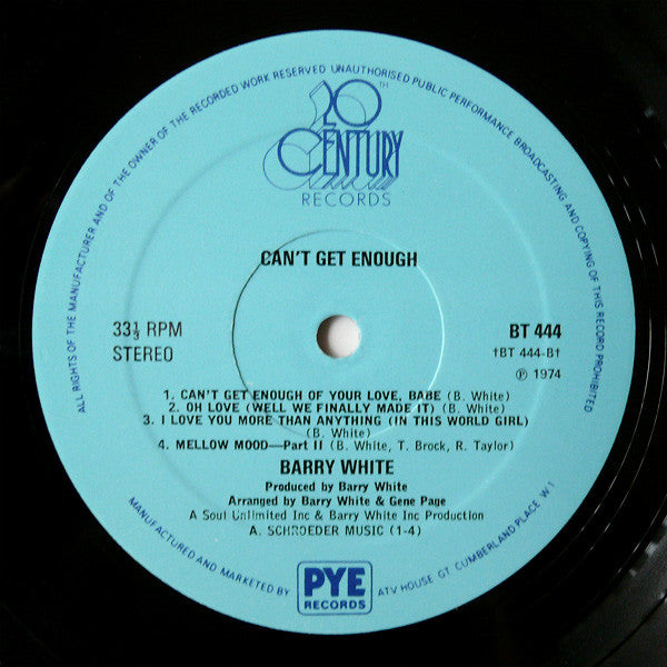 Can't Get Enough - secondary