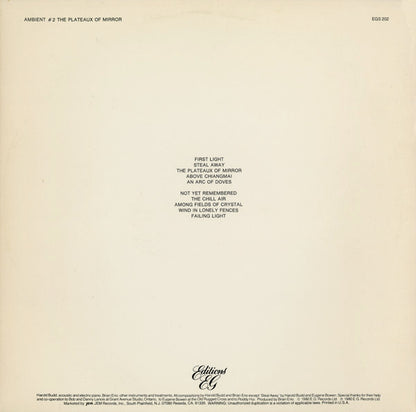 Ambient 2 (The Plateaux Of Mirror) - secondary