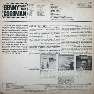 Benny Goodman Swings Again - secondary