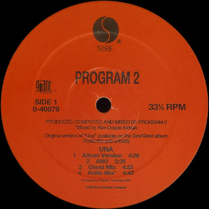 12" Single: Program 2 - Una