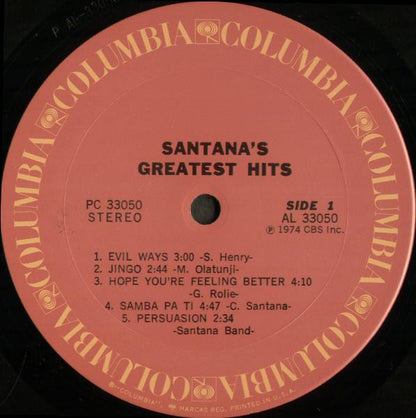 Santana's Greatest Hits - secondary
