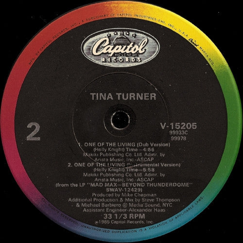 12" Single: Tina Turner - One Of The Living