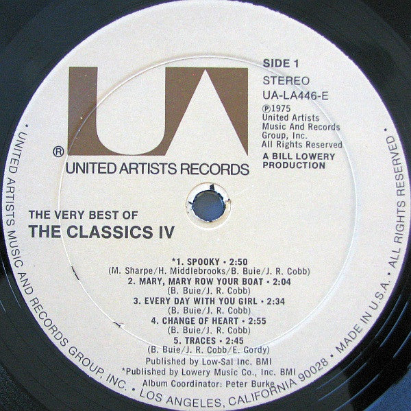 The Very Best Of Classics IV - secondary
