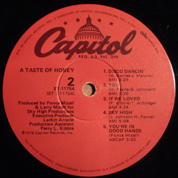 A Taste Of Honey - secondary
