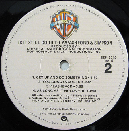 Is It Still Good To Ya - secondary
