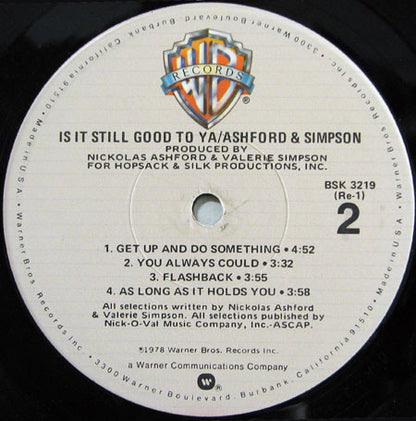 Is It Still Good To Ya - secondary
