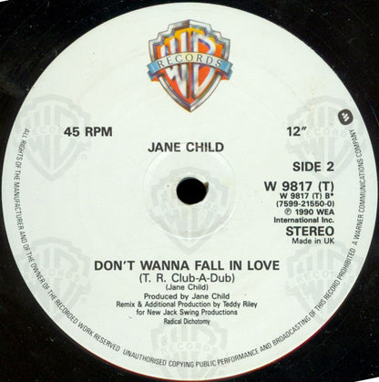12" Single: Jane Child - Don't Wanna Fall In Love
