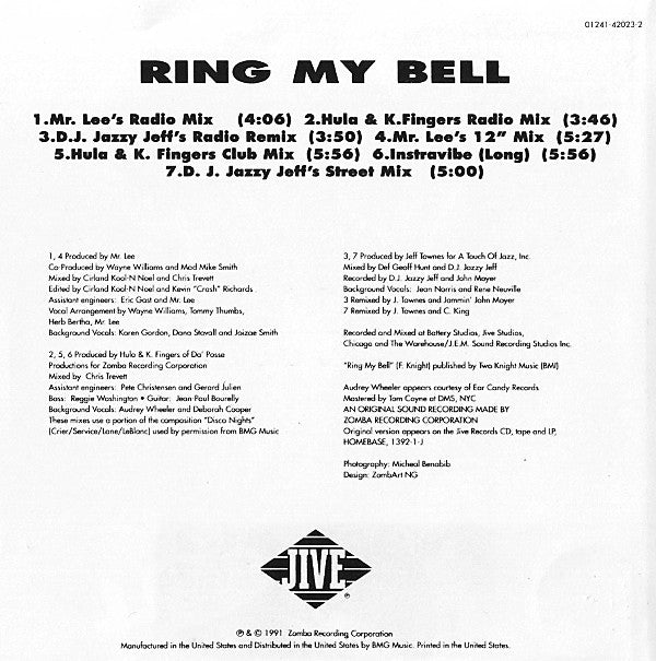 Maxi-Single: DJ Jazzy Jeff & The Fresh Prince - Ring My Bell