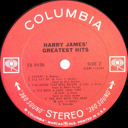 Harry James' Greatest Hits - secondary
