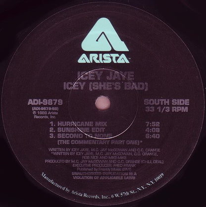 12" Single: Icey Jaye - Icey (She's Bad)