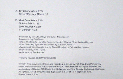 Pet Shop Boys - Where The Streets Have No Name (I Can't Take My Eyes Off You)