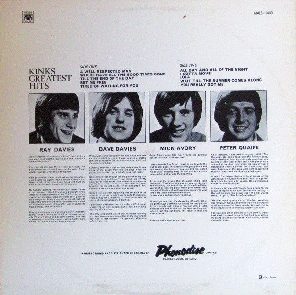 Kinks Greatest Hits - secondary