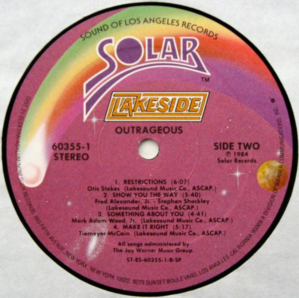 Outrageous - secondary