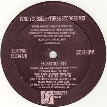 12" Single: Secret Society - Find Yourself