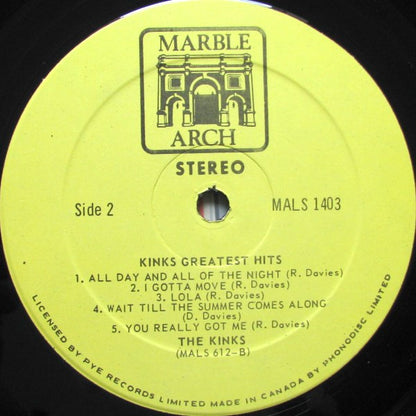 Kinks Greatest Hits - secondary