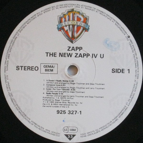 Zapp - The New Zapp IV U