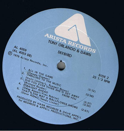 Tony Orlando & Dawn - Skybird