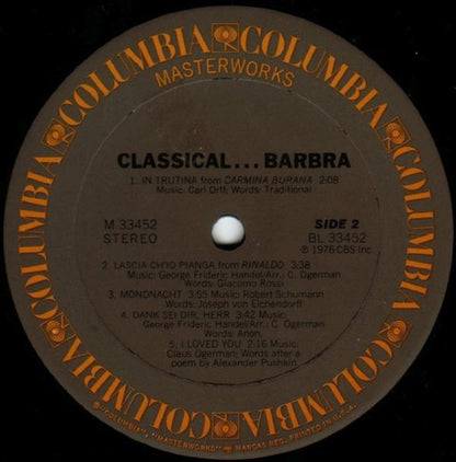 Classical ... Barbra - secondary