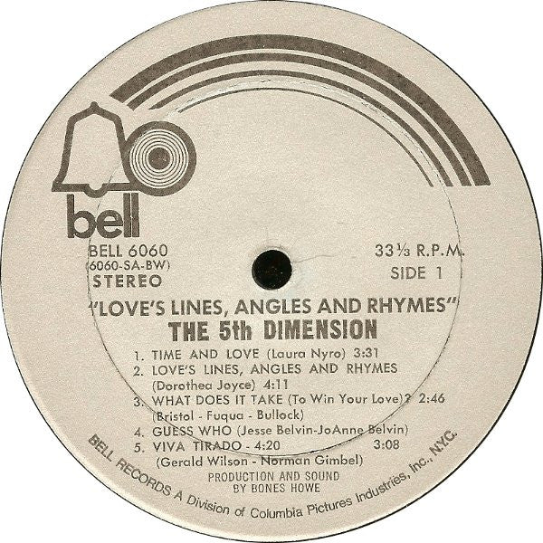 Love's Lines, Angles And Rhymes - secondary