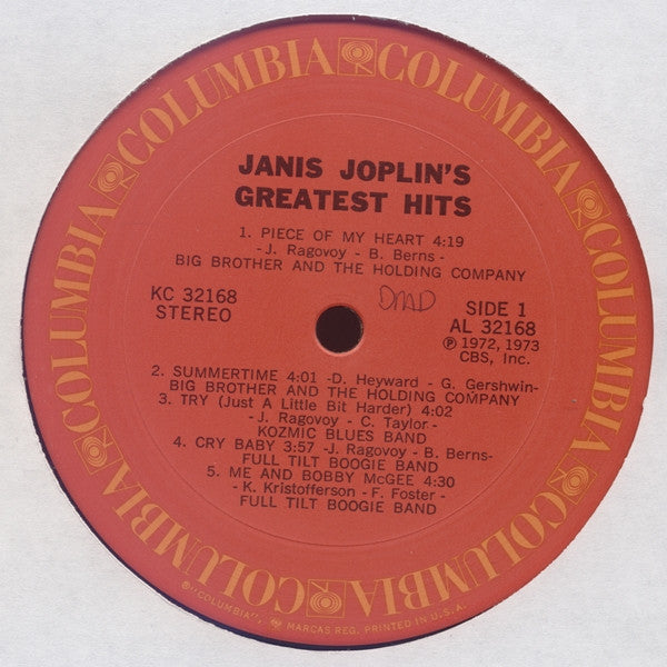 Janis Joplin's Greatest Hits - secondary