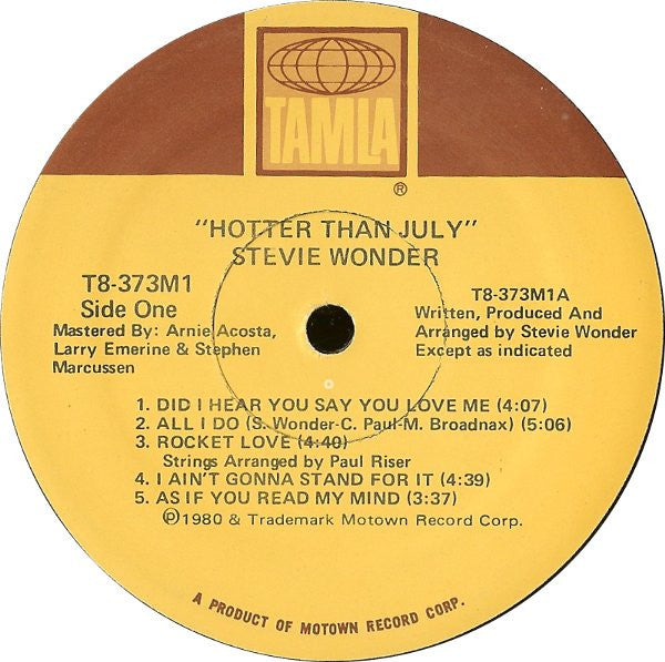 Hotter Than July - secondary