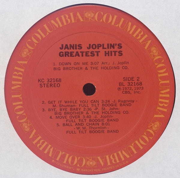 Janis Joplin's Greatest Hits - secondary