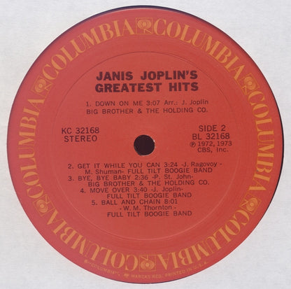 Janis Joplin's Greatest Hits - secondary