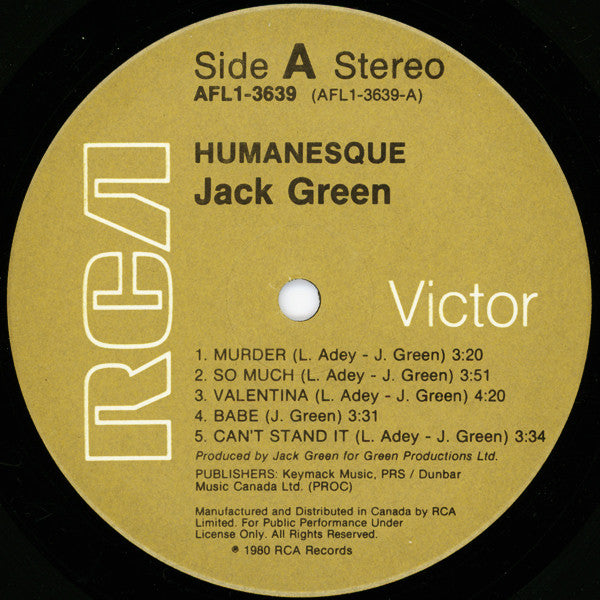 Jack Green - Humanesque
