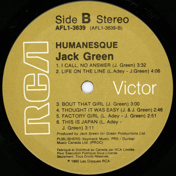 Jack Green - Humanesque