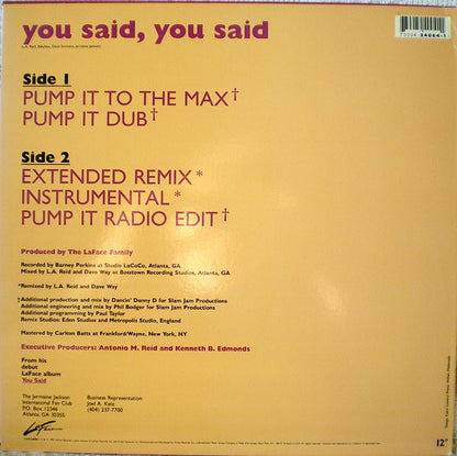 12" Single: Jermaine Jackson - You Said, You Said