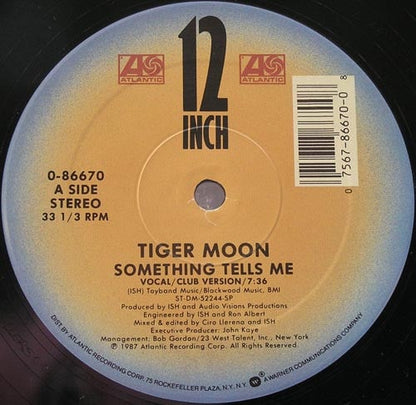 12" Single: Tiger Moon - Something Tells Me