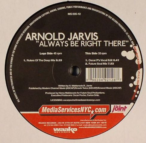 12": Arnold Jarvis - Always Be Right There