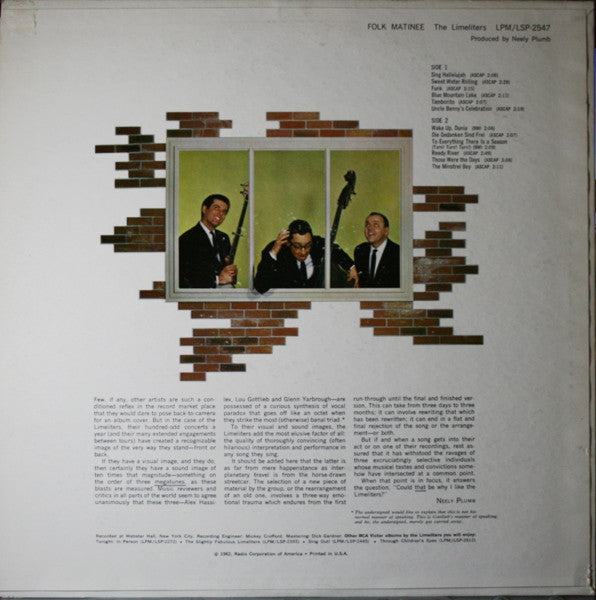 The Limeliters - Folk Matinee