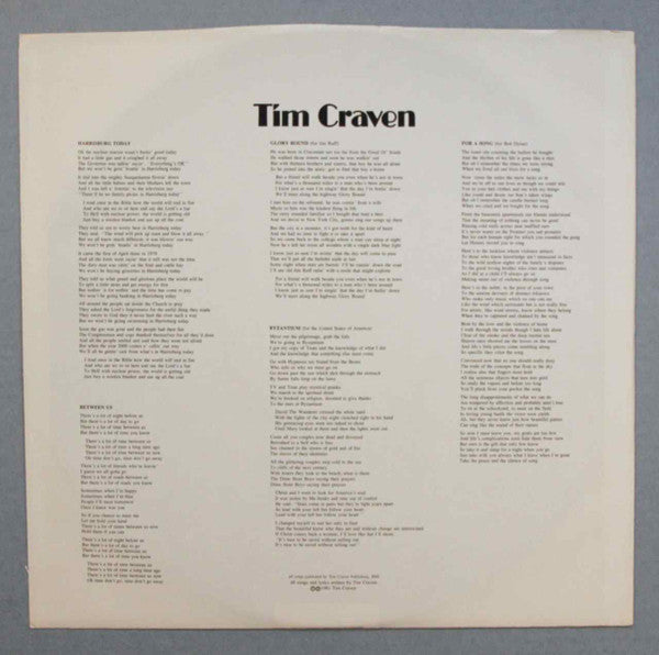 Tim Craven (2) - Last Of The Dime Store Boys