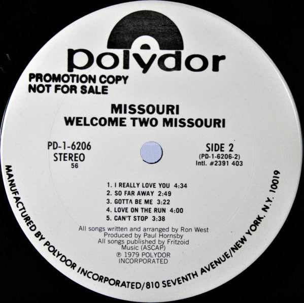 Welcome Two Missouri - secondary