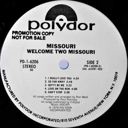 Welcome Two Missouri - secondary