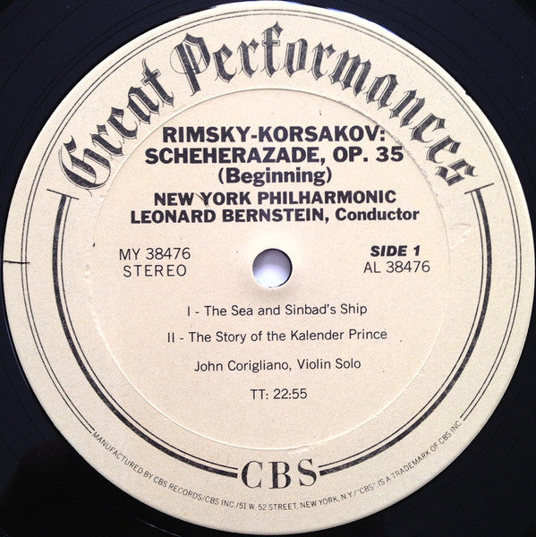 Nikolai Rimsky-Korsakov, Leonard Bernstein, New York Philharmonic - Scheherazade: Symphonic Suite