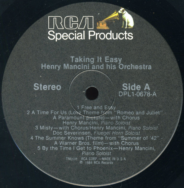 Henry Mancini And His Orchestra - Taking It Easy