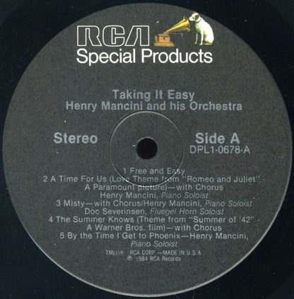 Henry Mancini And His Orchestra - Taking It Easy