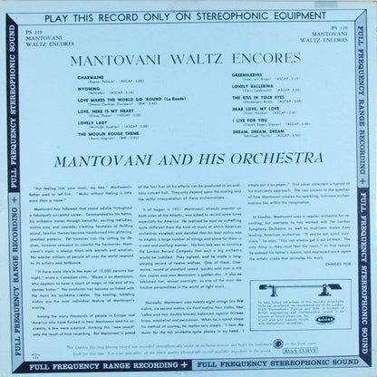 Mantovani - Waltz Encores