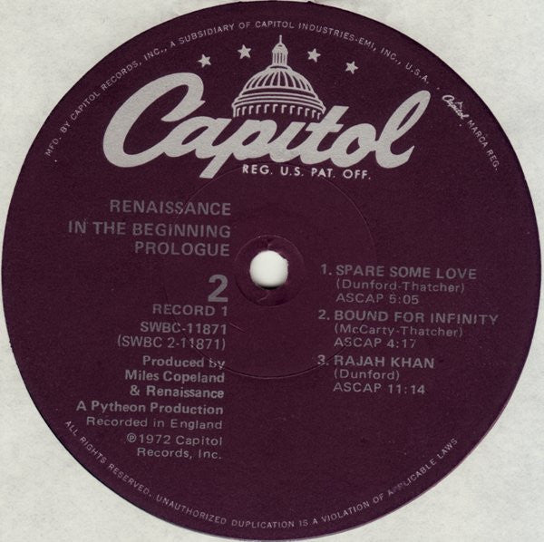 In The Beginning... Prologue / Ashes Are Burning - secondary