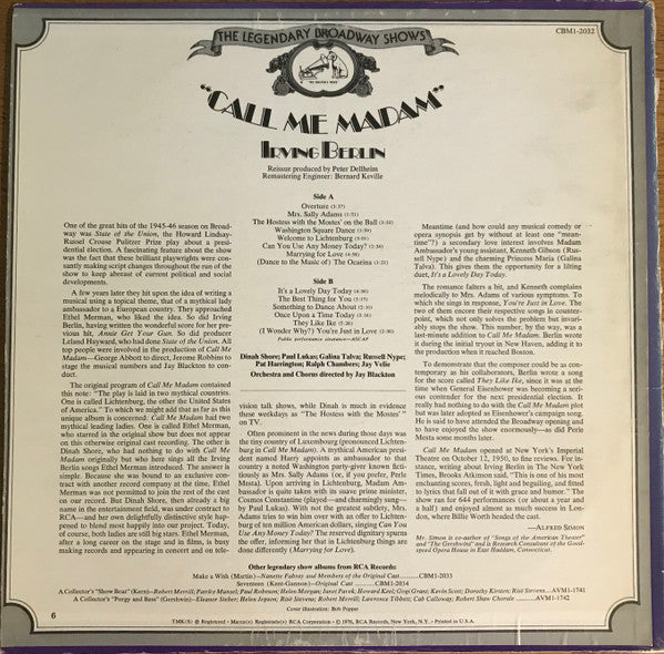 Call Me Madam - Original Show Album - secondary