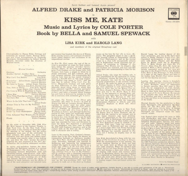 Cole Porter, Saint Subber, Lemuel Ayers, Alfred Drake, Patricia Morison - Kiss Me, Kate