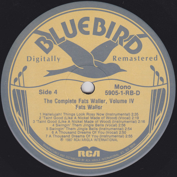 The Complete Fats Waller Volume IV - secondary