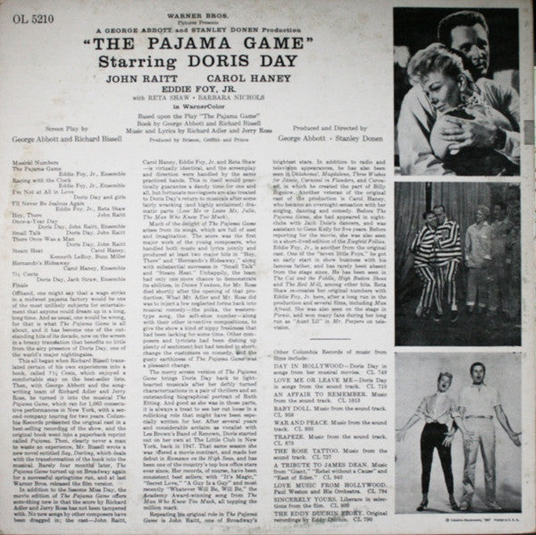 Original Motion Picture Sound Track "The Pajama Game" - secondary