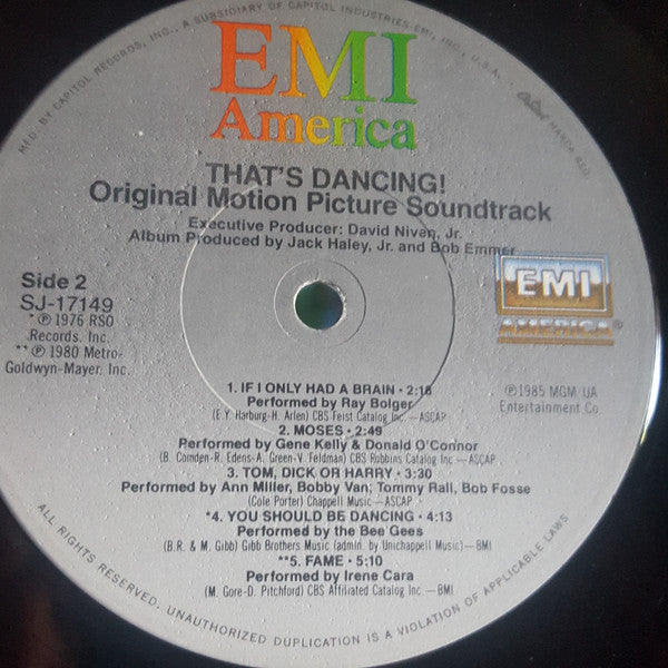 That's Dancing! - The Original Soundtrack Album From The MGM Motion Picture - secondary