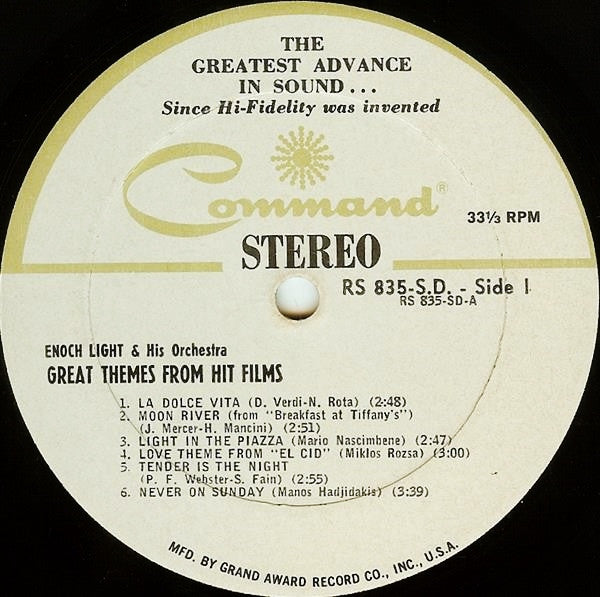 Enoch Light And His Orchestra - Great Themes From Hit Films