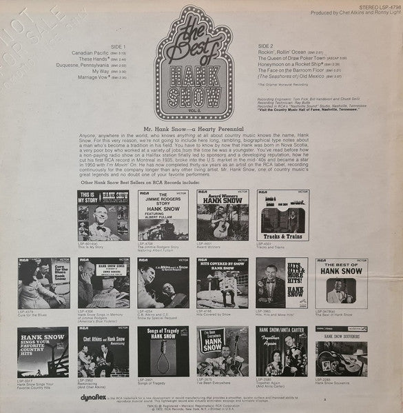 The Best Of Hank Snow, Vol. II - secondary