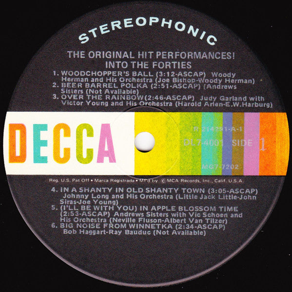 The Unforgettable Hits Of The '40's And '50's - secondary