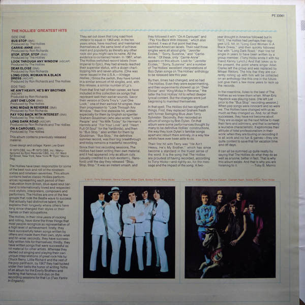 The Hollies' Greatest Hits - secondary